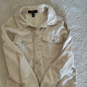 Forever 21 Cream Button Down Shirt